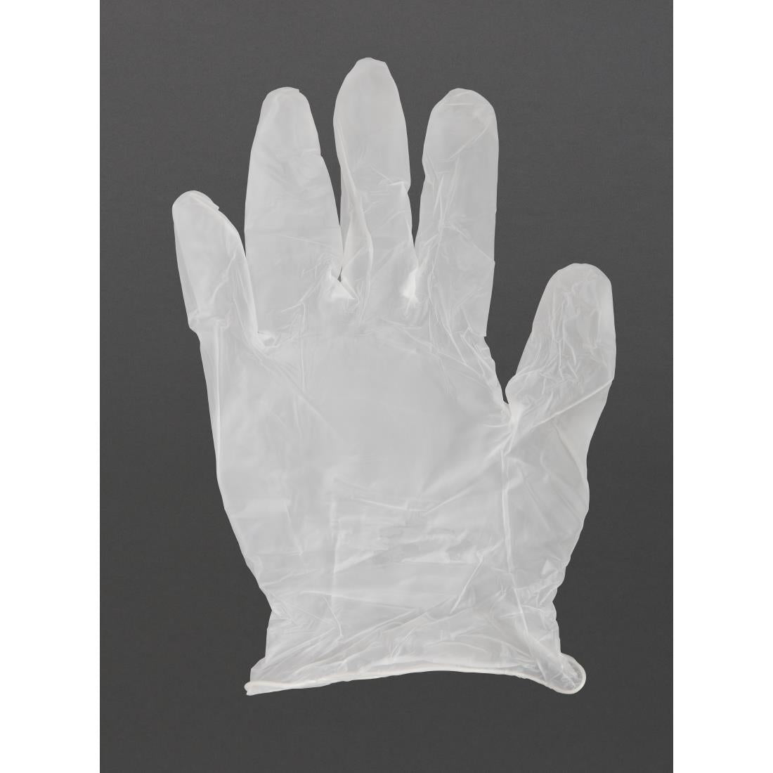 Y247-L Vogue Powder-Free Vinyl Gloves Clear Large (Pack of 100)